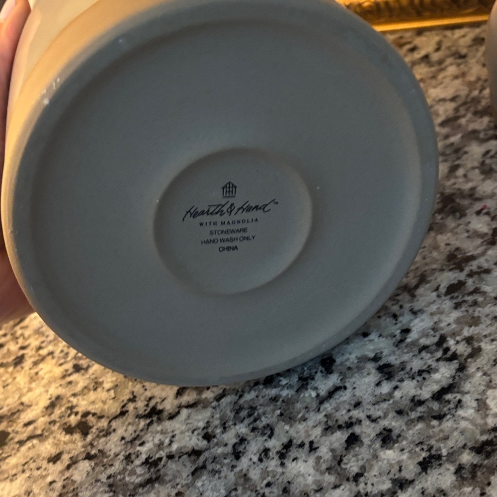 Hearth & Hand Cream and Tan Ceramic Canister Duo - Picture 3 of 5